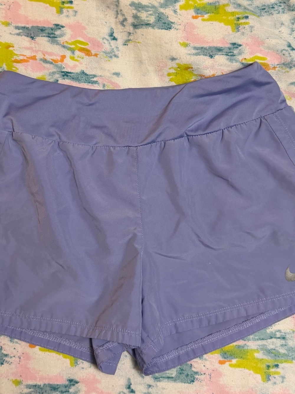 Nike Women's Lavender Athletic Shorts size small -sm mark on the back